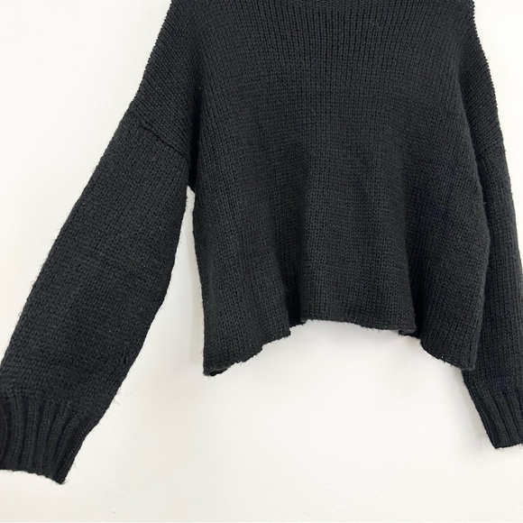 Wooden Ships Cheers Embroidered top Sweater Chunky Black - Picture 7 of 10